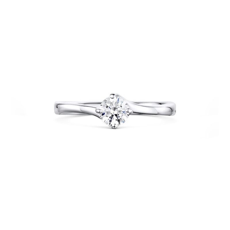 Twisted 0.25 ct Diamond Engagement Ring