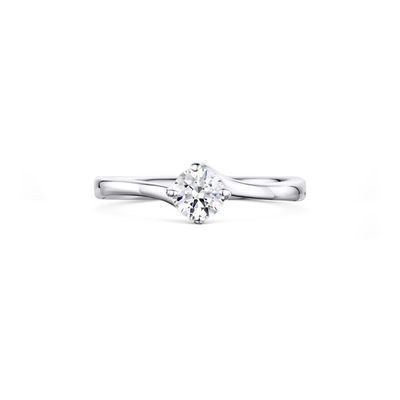 Twisted 0.25 ct Diamond Engagement Ring