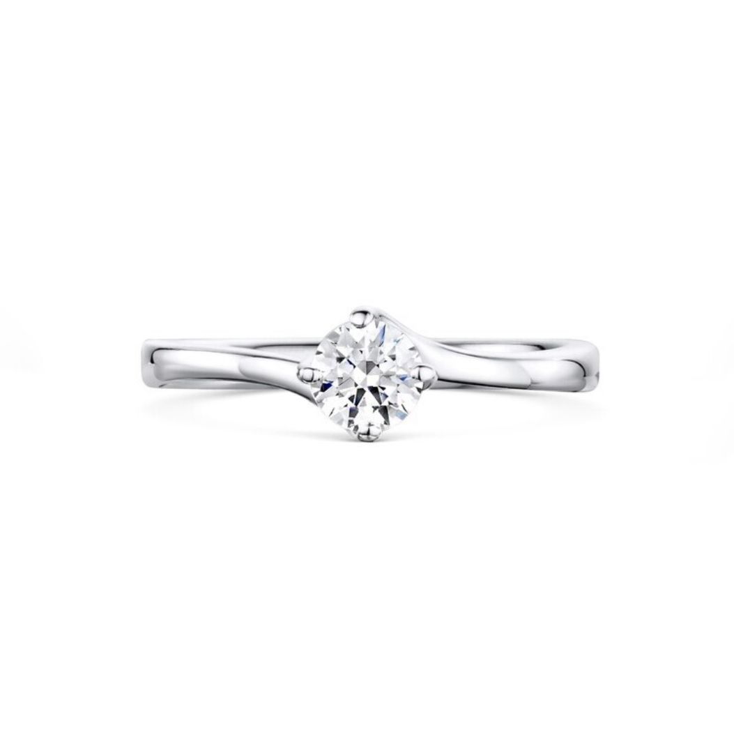 Twisted 0.25 ct Diamond Engagement Ring