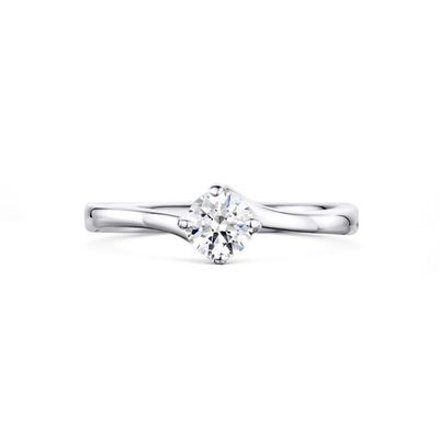 Twisted 0.25 ct Diamond Engagement Ring