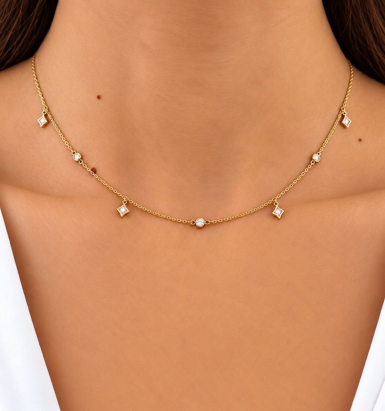 Seven Diamond Necklace