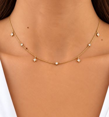 Seven Diamond Necklace