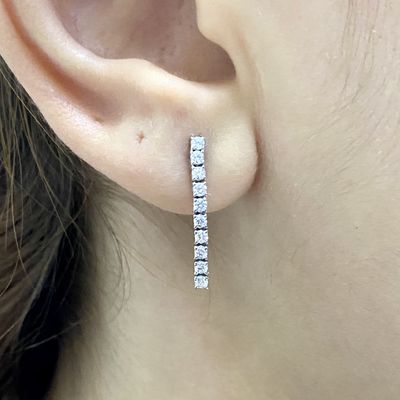 2 mm Dangling Diamond Earrings