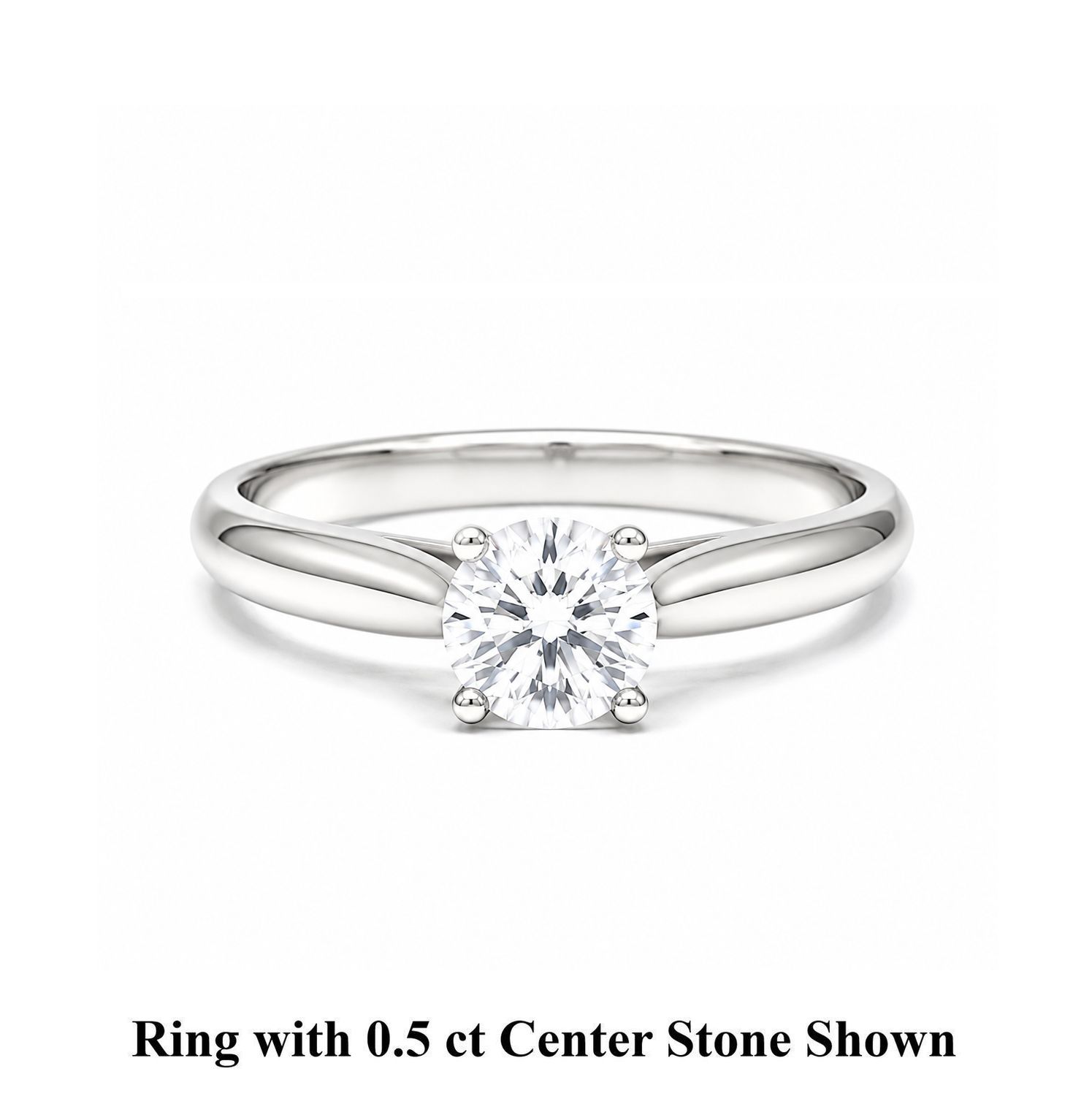 GIA Certified 0.3 ct to 1 ct, Four Prongs Diamond Engagement Ring