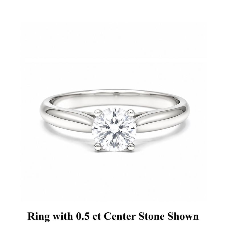 GIA Certified 0.3 ct to 1 ct, Four Prongs Diamond Engagement Ring