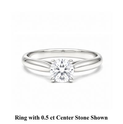 GIA Certified 0.3 ct to 1 ct, Four Prongs Diamond Engagement Ring