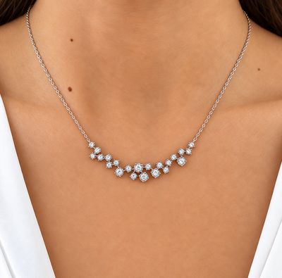 Upgraded Cluster Diamond Necklace