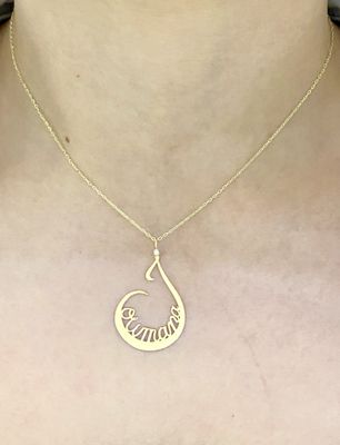 Personalized English Calligraphy Necklace