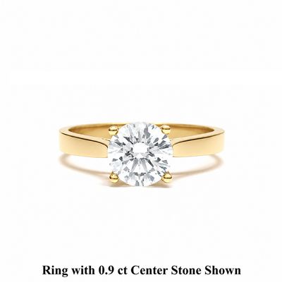 GIA Certified 0.3 ct to 1 ct, Four Prongs, Flat Band, Diamond Engagement Ring