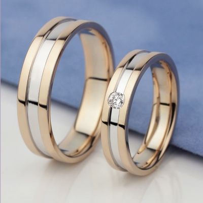 River Diamond Wedding Bands