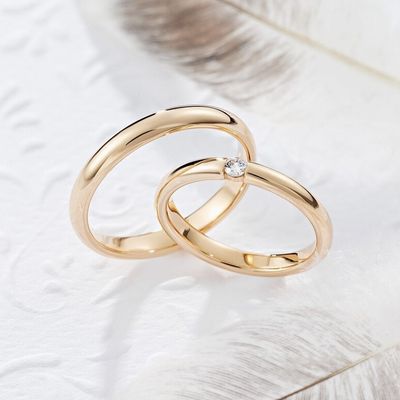 Curved Diamond Wedding Bands