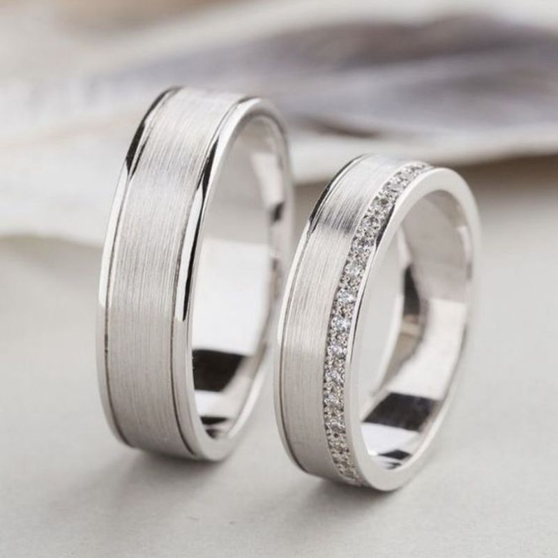 Matt with Walls Diamond Wedding Bands