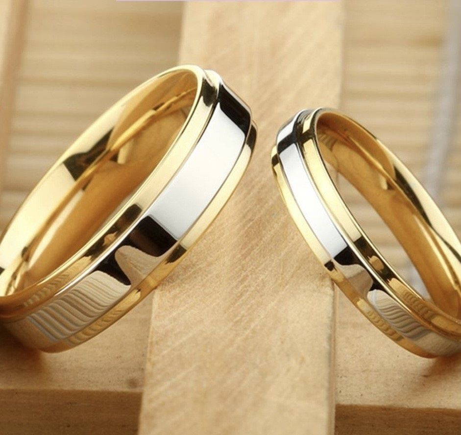 White and Yellow Gold Wedding Bands