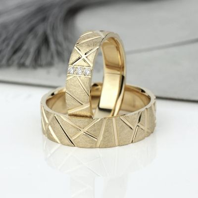 Scratched up Diamond Wedding Bands