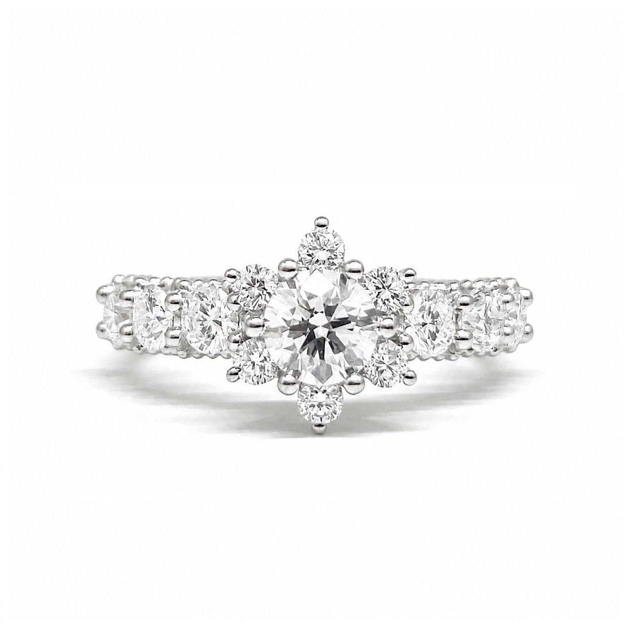 GIA Certified Snowflake Diamond Engagement Ring