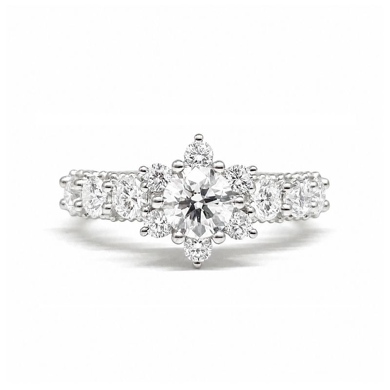 GIA Certified Snowflake Diamond Engagement Ring