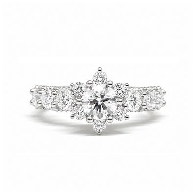 GIA Certified Snowflake Diamond Engagement Ring