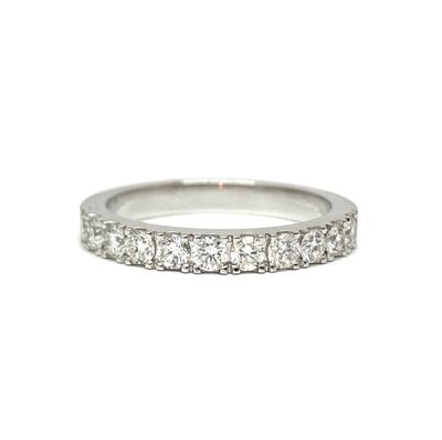 2.8 mm Half Eternity, Four Prongs, Diamond Ring