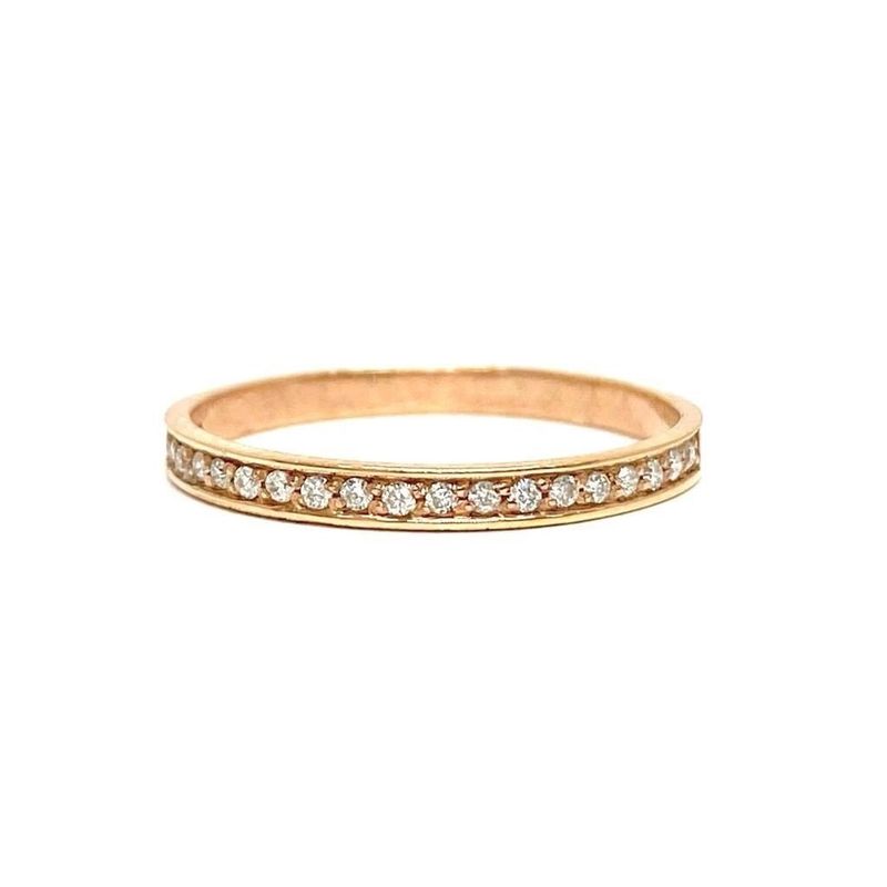 2 mm Half Eternity, Channel Style, Diamond Ring