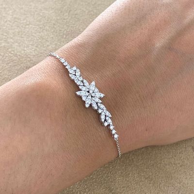 Multi-Leaves Diamond Bracelet