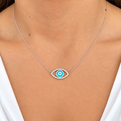 Evil Eye Diamond Necklace