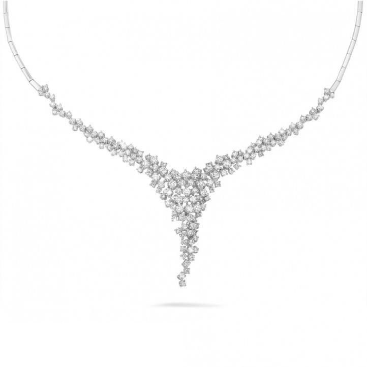 Dangling Cluster Diamond Necklace - HRD Certified