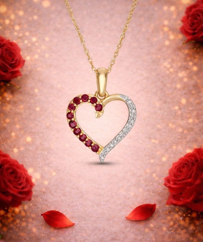 "Sensational Love", Ruby, Diamond Necklace