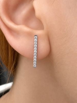 1.7 mm Bar Diamond Earrings