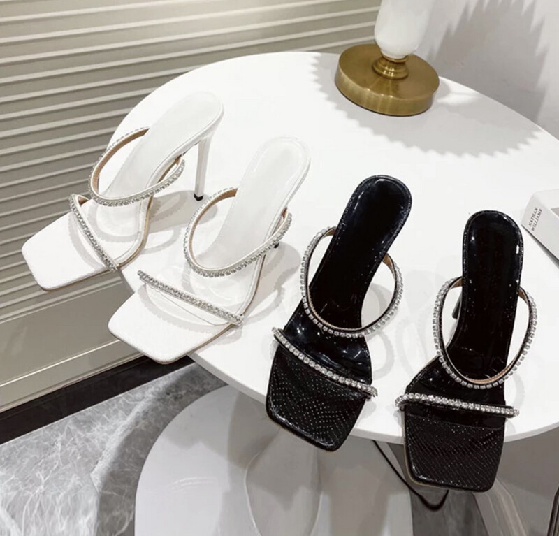 Single Strap Rhinestone Sandal