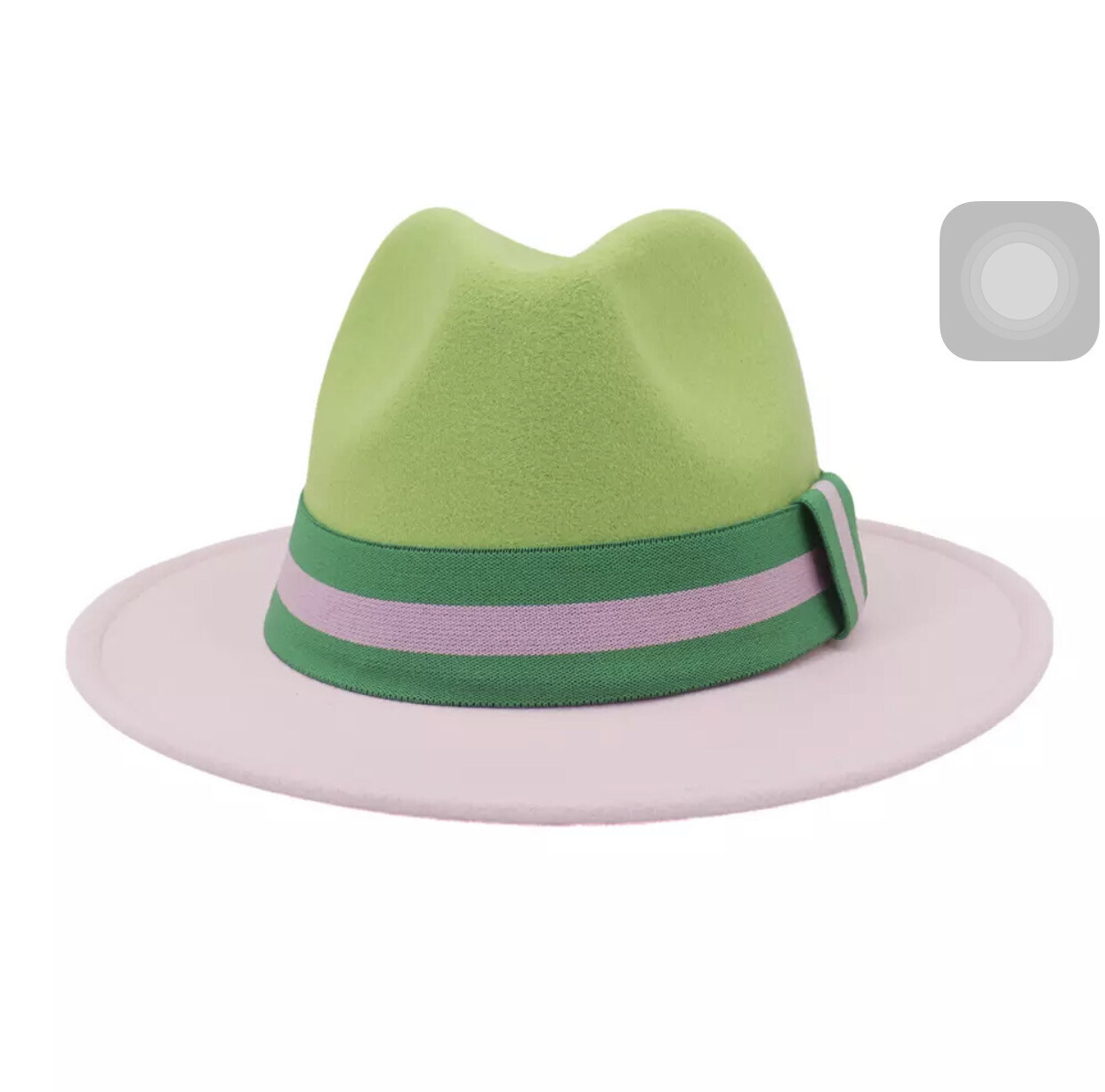 Pretty Pink and Green Fedora 