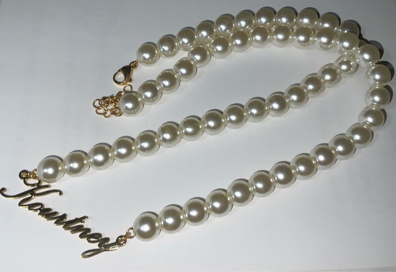 Custom Pearl Name Necklace