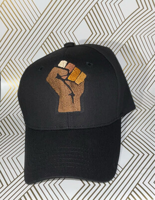 Black Power Fist - Embroidered Baseball Cap 
