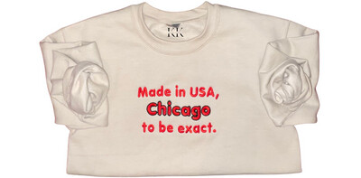 Made In USA Chicago To Be Exact | Embroidered Crewneck 