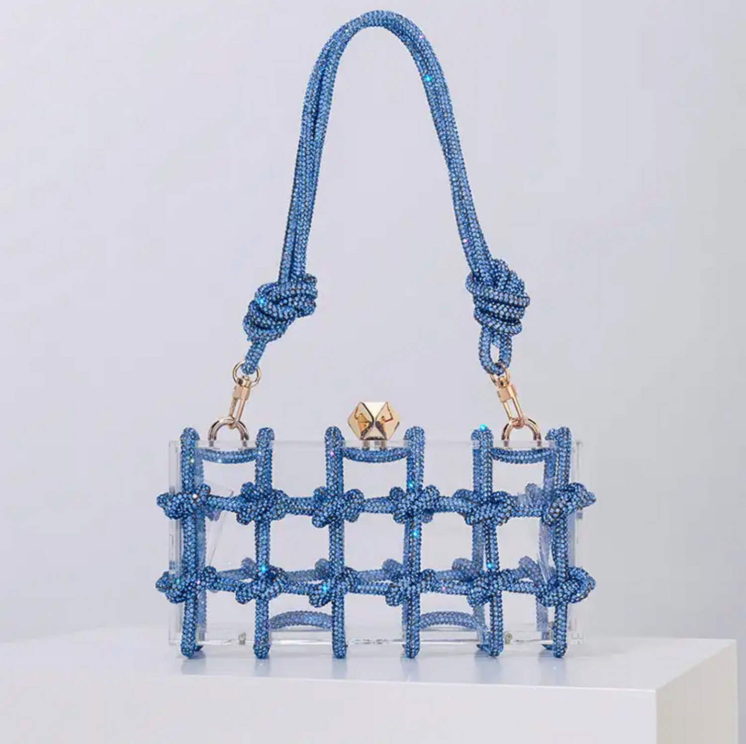 Icy girl Acrylic Handbag - Blue