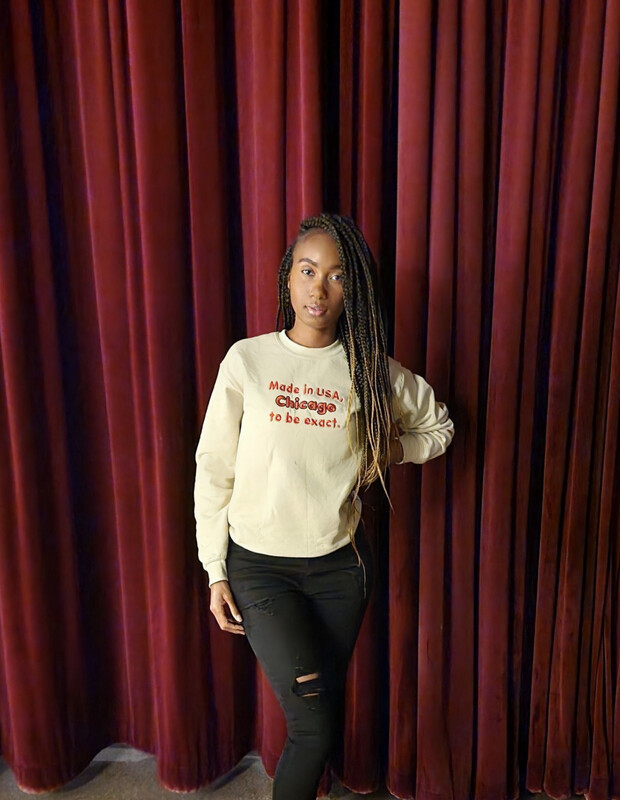 Made In USA Chicago To Be Exact | Embroidered Crewneck 