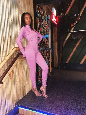 Lexi Houndstooth Bodysuit |Pink and White 