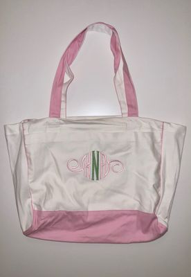 Monogram  Canvas Tote | Personalized Embroidery 