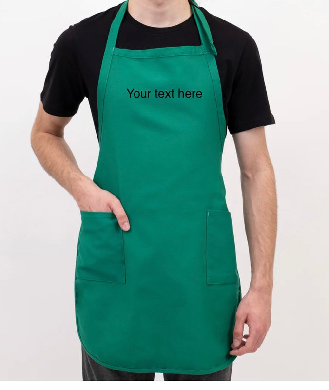 Personalized Embroidered Apron | Green 
