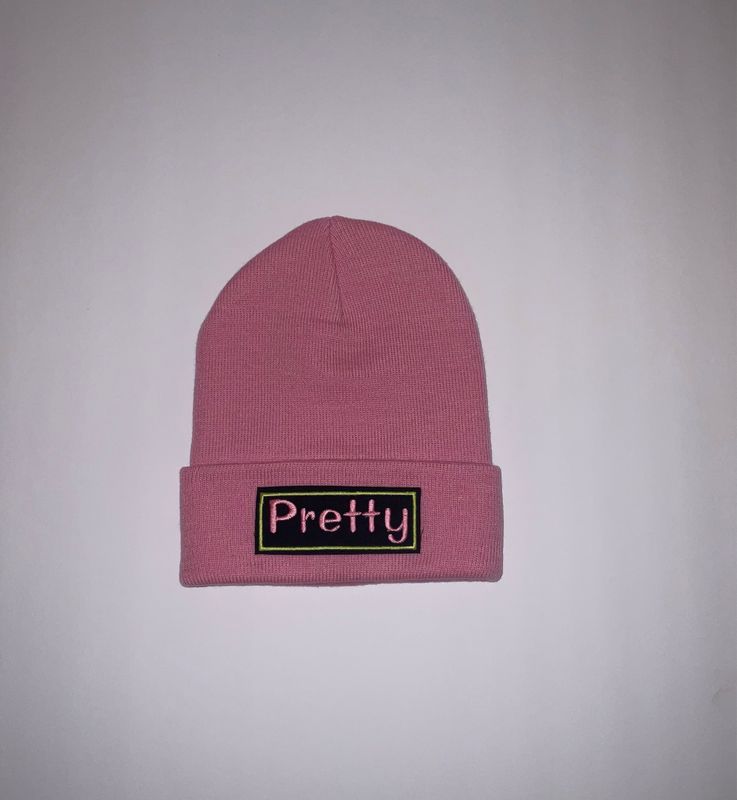 Pink Pretty Neon Patch Beanie 