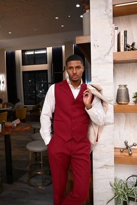Men’s Custom Wool 2 piece Vest and Pants Set | Kristian Kouture 