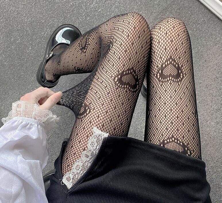 Heart Fishnet Stockings