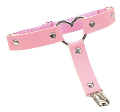 Pink clamp garter