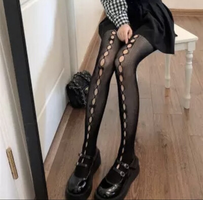 Black Bow Fishnet Stockings 