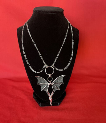 Gothic Winged Necklace