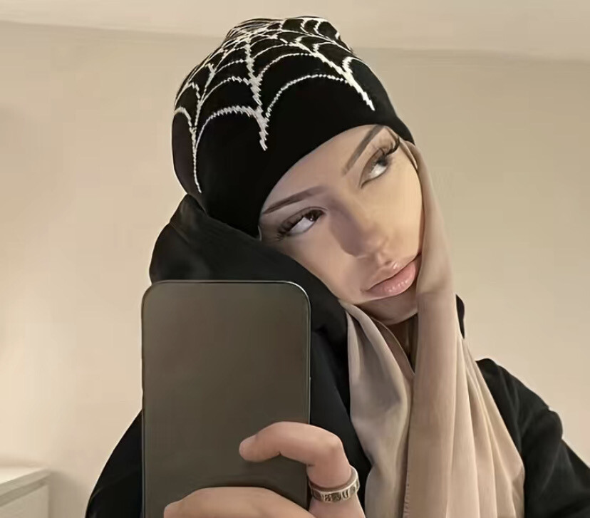 Spider web beanie 