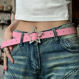 Pink Rhinestone Star Belt 