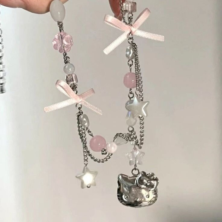 Hello Kitty Pink Bow Necklace 