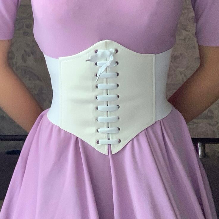 White Corset Belt