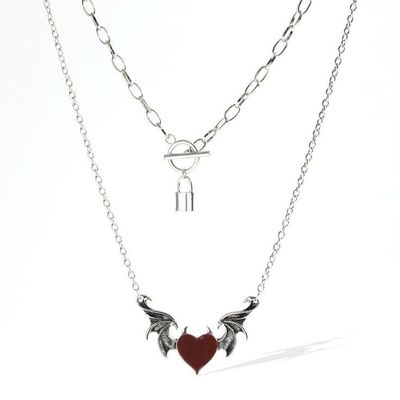 Winged Lock Necklace 