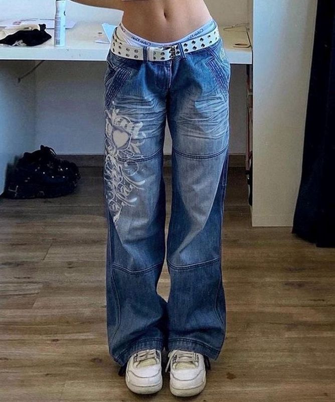 Low Rise Heart Jeans